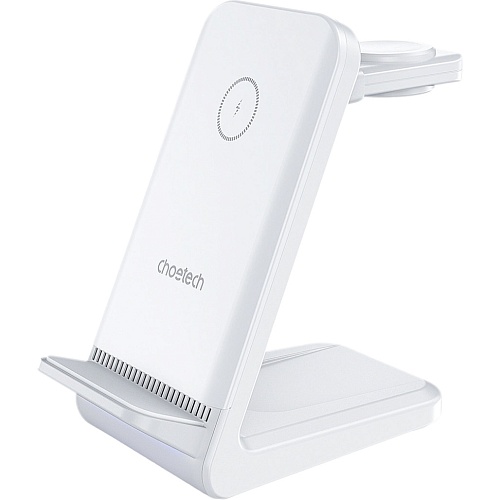 Бездротовий зарядний пристрій Choetech T608-F 3 в 1 Wireless Charger White  - придбати в Дніпрі, Україні: ціна, характеристики | інтернет-магазин TOUCH