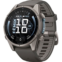 Смарт-часы Garmin Fenix 9 43mm Titanium with Pebble Gray Silicone Band (010-04761-10/11)
