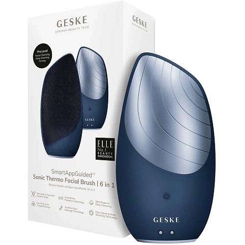 Чистящая щетка для лица GESKE Sonic Thermo Facial Brush 6в1 Midnight (HB0078)