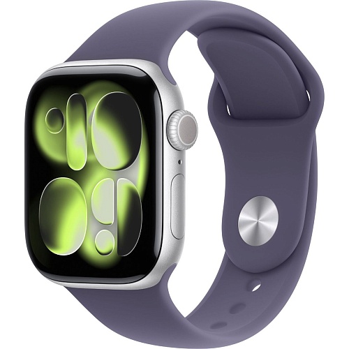 Смарт-часы Apple Watch Series 11 GPS 42mm Silver Aluminum Case with Purple Fog Sport Band S/M (MEU64)