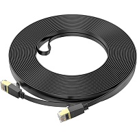 Патч-корд Hoco US07 General Cat 6 U/UTP Pure Copper Flat Network Cable 20m Black (780720)