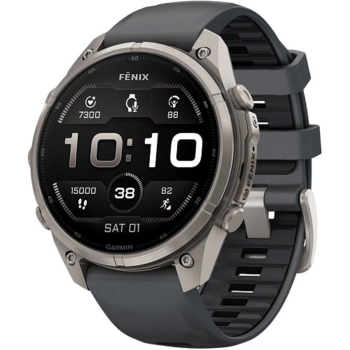Смарт-часы Garmin Fenix 9 Pro 47mm Titanium with Graphite/Black Silicone Band (010-04336-25/26)