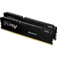 Модуль памяти DDR5 Kingston FURY Beast 2x32GB 5600MHz Black (KF556C36BBE2K2-64)