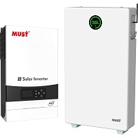 Система хранения энергии Must PH19-6048 EXP 48V 6kW + 1 АКБ LP28-48200 10.2kWh (51.2V/200Ah/10240Wh)
