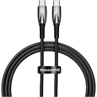 Кабель Baseus Glimmer Series Fast Charging USB-C to USB-C 100w 1m Black (CADH000701)