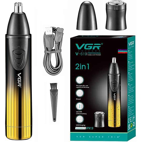 Триммер для носа и ушей VGR V-619 Gold