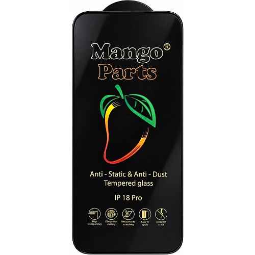 Защитное стекло Mango 9D Full Cover Tempered Glass для Apple iPhone 18 Pro Black
