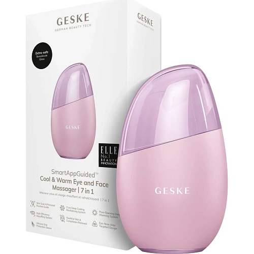 Массажер для лица GESKE Cool & Warm Eye and Face Massager 7в1 Pink (HB0291)