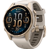 Смарт-годинник Garmin Fenix 8 AMOLED Sapphire 43mm Soft Gold with Fog Gray/Dark Sandstone Silicone Band (010-02903-10) - придбати в Дніпрі, Україні: ціна, характеристики | інтернет-магазин TOUCH