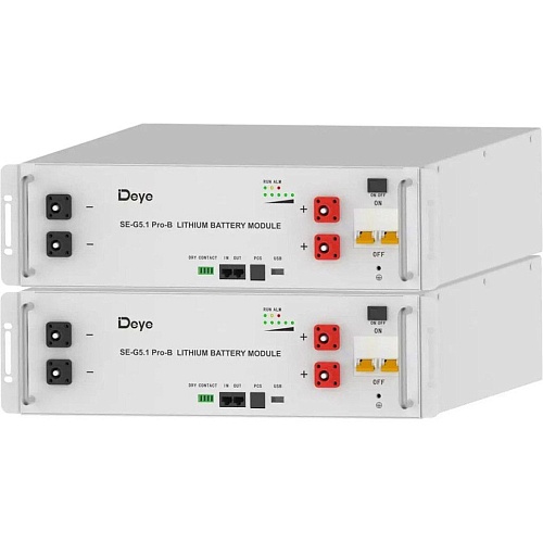Комплект аккумуляторов Deye LiFePO4 48V (51.2V/100Ah/5120Wh) 2шт (SE-G5.1Pro-B)