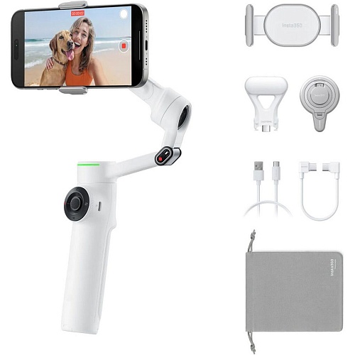 Стабилизатор видеосъемки Insta360 Flow 2 Pro Creator Bundle White (CINSABQ/B)
