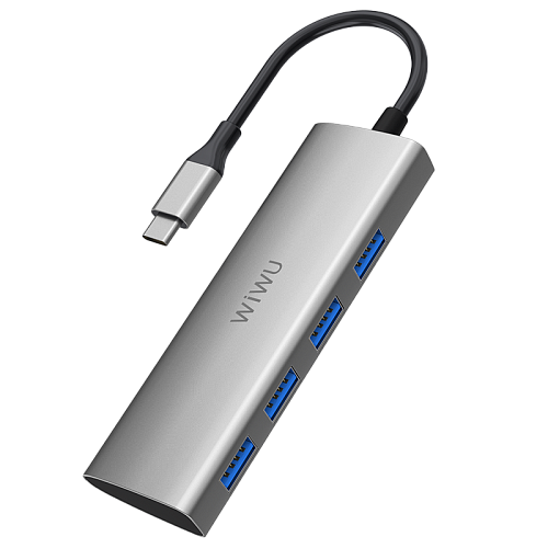 USB-хаб WiWU Alpha A440 (Gray) - придбати в Дніпрі, Україні: ціна, характеристики | інтернет-магазин TOUCH