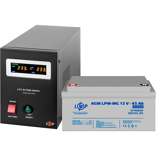 Источник бесперебойного питания (ИБП) LogicPower UPS B500VA + АКБ MG 780Wh (15872)