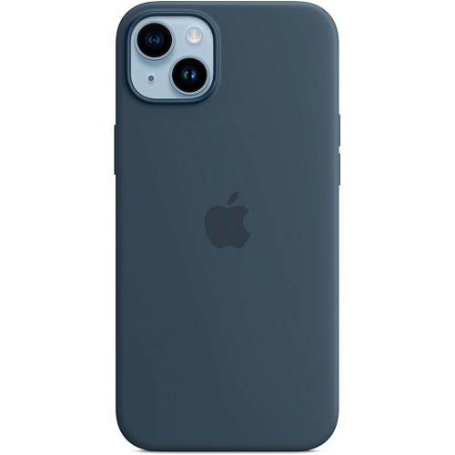 Чехол Silicone Case с MagSafe для Apple iPhone 14 Plus (Storm Blue) ААА