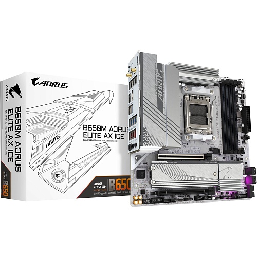 Материнська плата Gigabyte B650M AORUS Elite AX Ice  - придбати в Дніпрі, Україні: ціна, характеристики | інтернет-магазин TOUCH