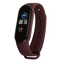 Силиконовый ремешок для Xiaomi MI Band 5 / MI Band 6 (Marsala)