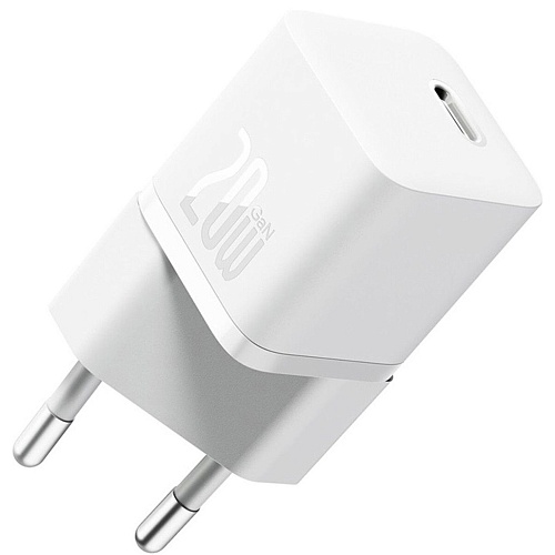 Мережевий зарядний пристрій Baseus GaN5 Fast Charger Mini 1C 20W White (CCGN050102) - придбати в Дніпрі, Україні: ціна, характеристики | інтернет-магазин TOUCH