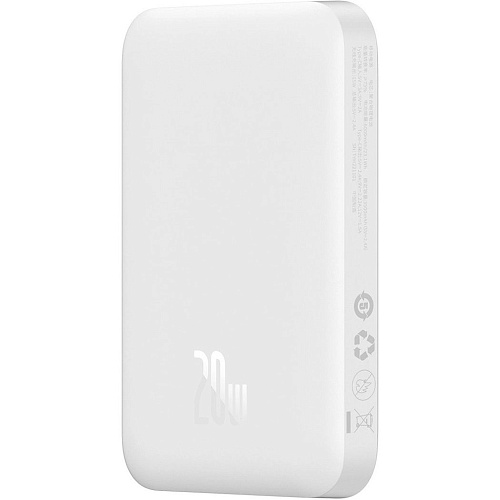 Внешний аккумулятор Baseus Magnetic Airpow 6000mAh 20W White (P10022807213-00)