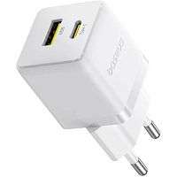 Сетевое зарядное устройство Baseus Palm 30W USB-C/USB-A Moon White (P1011160A213-00)