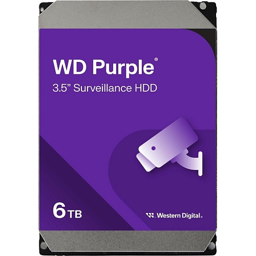 Жесткий диск 3.5" WD Purple 6TB SATA 256MB (WD64PURZ)