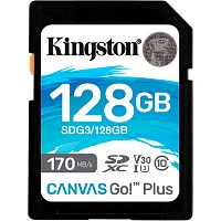 Карта памяти Kingston SDXC Canvas Go! Plus 128GB Class 10 UHS-I U3 V30 (SDG3/128GB)