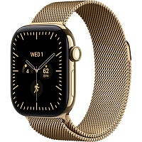 Смарт-часы Apple Watch Series 12 GPS + Cellular 42mm Radiant Gold Titanium Case with Radiant Gold Milanese Loop (MJGL4)