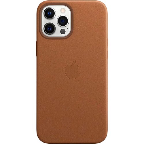 Чехол Leather Case with MagSafe для Apple iPhone 14 Pro Max Golden Brown AAA