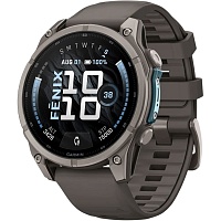 Смарт-часы Garmin Fenix 9 47mm Titanium with Pebble Gray Silicone Band (010-04762-00/01)