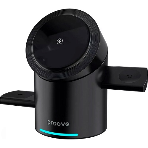 Беспроводное зарядное устройство Proove Optimus 3in1 Black (WSOP15000001)