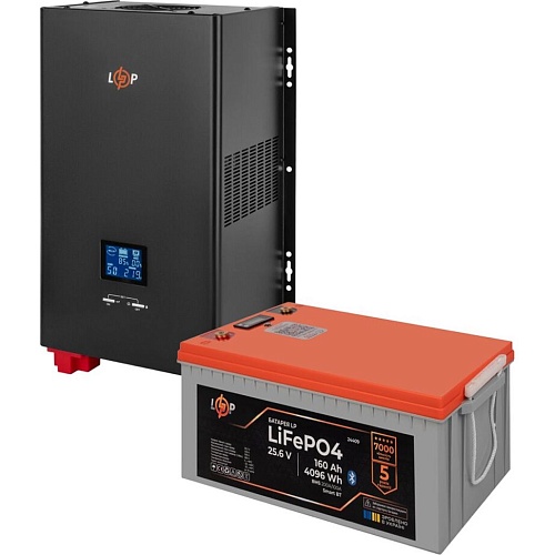 Источник бесперебойного питания (ИБП) LogicPower 3500W + LiFePO4 4096Wh (40163)