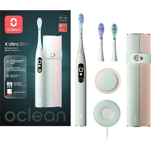 Электрическая зубная щетка Oclean X Ultra 20 Set Green (6970810557091)