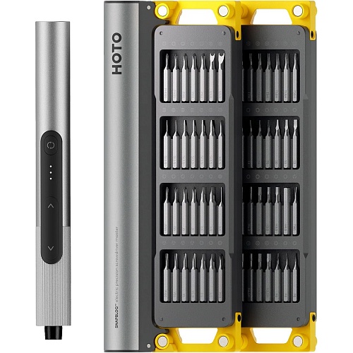 Электроотвертка с комплектом бит HOTO SNAPBLOQ Screwdriver Kit 56pcs S-A01 Black