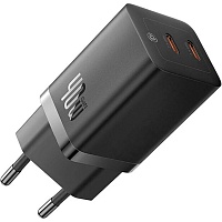 Мережевий зарядний пристрій Baseus GaN5 Pro 40W 2xUSB-C Black (CCGP180101) - придбати в Дніпрі, Україні: ціна, характеристики | інтернет-магазин TOUCH