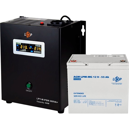 Источник бесперебойного питания (ИБП) LogicPower W500VA + AКБ MG 660Wh (14013)