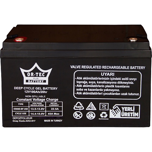 Аккумулятор OR-TEC GEL 12V (12V/100Ah/1200Wh)