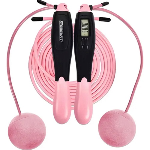 Умная скакалка EasyFit TwinRope Black-Pink (EF-1909-BP)