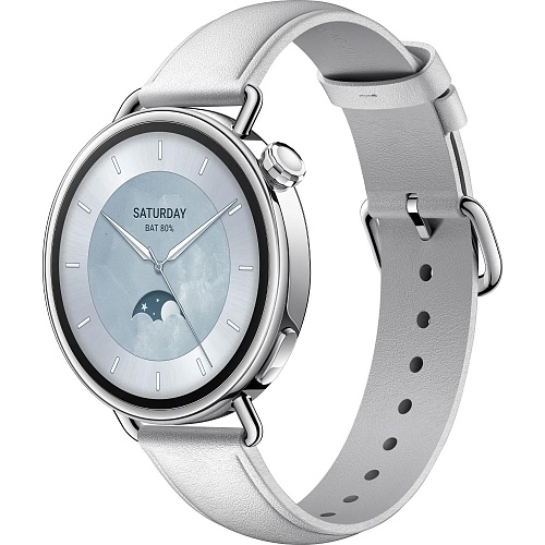 Смарт-часы Xiaomi Watch S4 41mm Leather Strap White (BHR07VUGL)