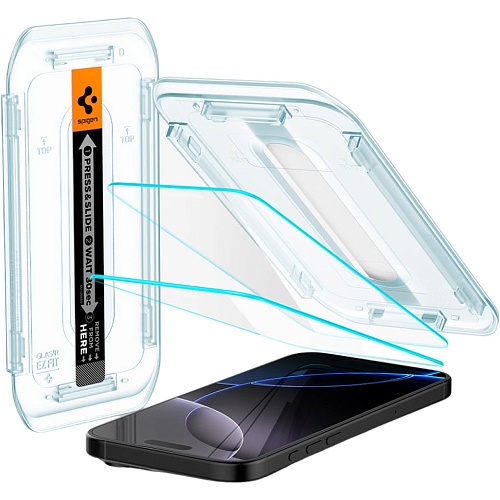 Защитное стекло Spigen EZ Fit Glas.tR для Apple iPhone 16 Pro Max Crystal Clear (AGL07907) 2-Pack