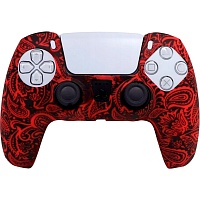Чехол на геймпад Silicone Case для Sony DualSense Red Ornament