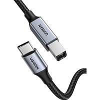Кабель Ugreen US370 USB-C to USB-B 2.0m (45106)
