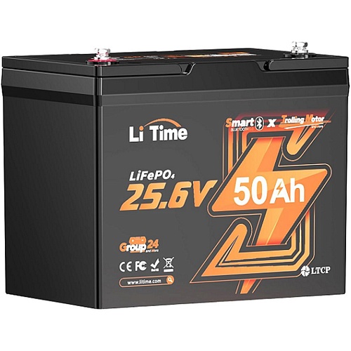 Аккумулятор Li Time LiFePO4 24V (25.6V/50Ah/1280Wh) (L24V50-50-TM-BT-8-A70)