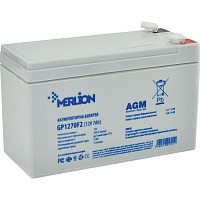 Аккумулятор Merlion AGM 12V (12.8V/7Ah/89.6Wh) (GP1270F2)