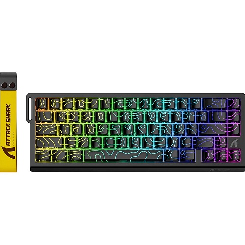 Клавиатура Attack Shark X68 HE RGB Magnetic Linear Switches Black Contours (AS-6972792470634-BK)