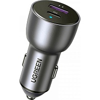 Автомобильное зарядное устройство Ugreen CD213 QC 3.0 Dual USB-A + USB-C 36W Gray (60980)