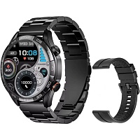 Смарт-часы Haylou Solar 5 (LS20) Silicone+ Stainless steel strap Black 