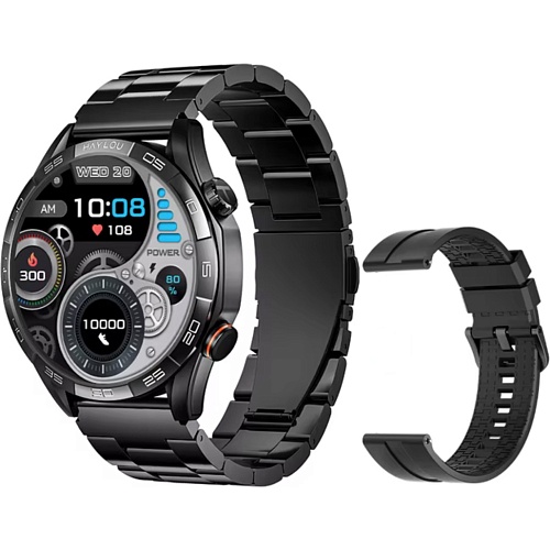 Смарт-часы Haylou Solar 5 (LS20) Silicone+ Stainless steel strap Black 