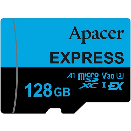 Карта памяти Apacer microSDXC 128GB Class 10 UHS-I U3 V30 A1 (AP128GMCEXG3X17-RA)