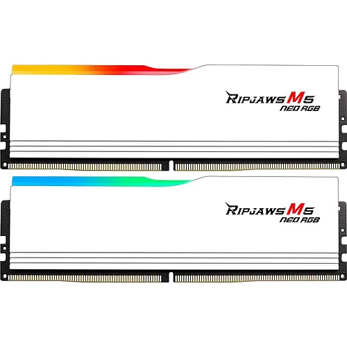 Модуль памяти DDR5 G.Skill Ripjaws M5 Neo RGB 2x24GB 6000MHz White (F5-6000J3036F24GX2-RM5NRW)