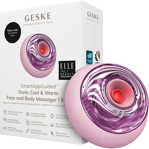 Массажер для лица GESKE Sonic Cool&Warm Face and Body Massager 9в1 Pink (HB0025)