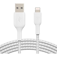 Кабель Belkin Boost Up Charge Braided USB-A to Lightning 1m White (CAA002BT1MWH) - придбати в Дніпрі, Україні: ціна, характеристики | інтернет-магазин TOUCH